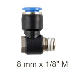 Swivel Elbow Pu 8mm X 1/8